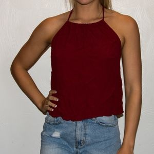 Red Backless Forever 21 Top